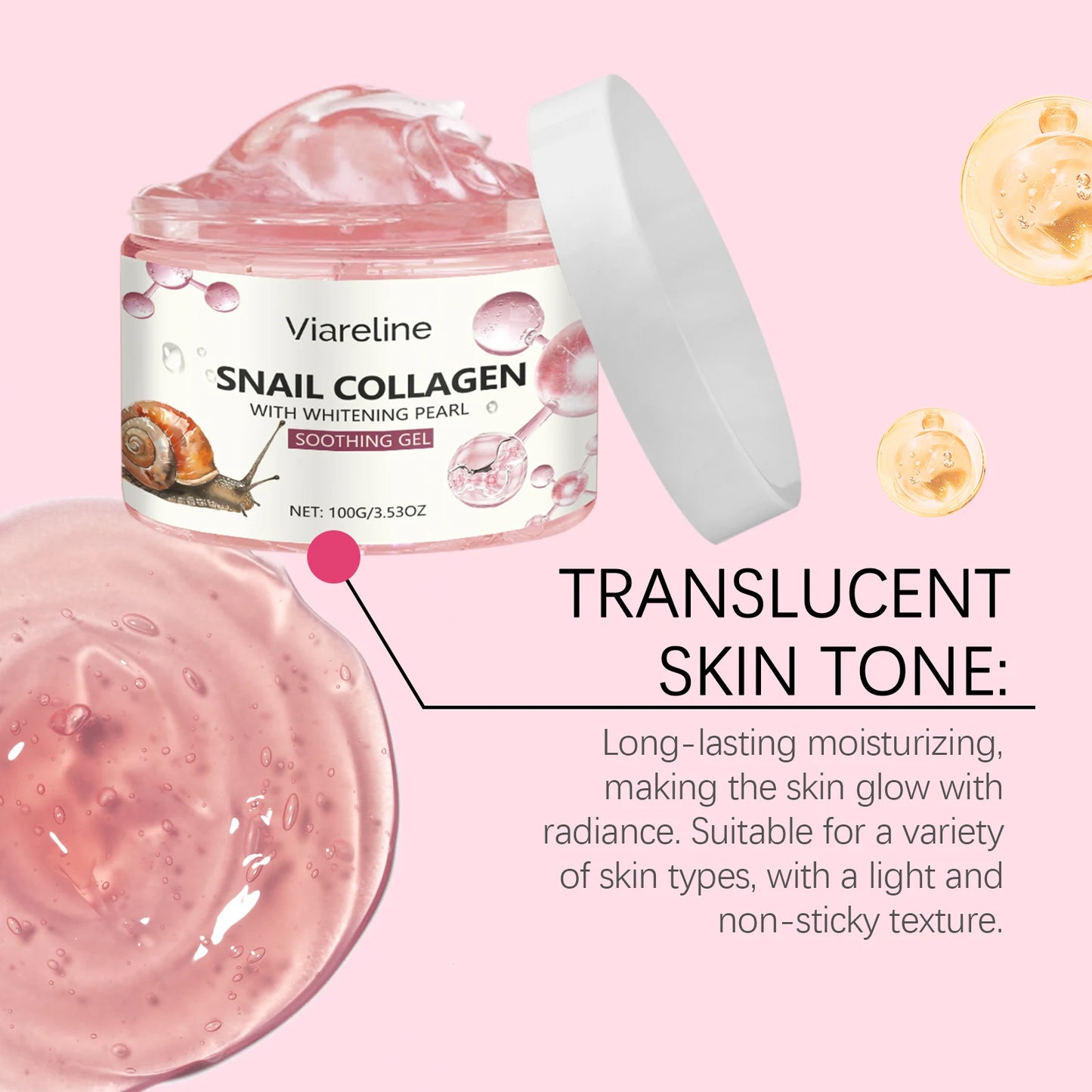 Viareline Moisturizing Face Gel For Hydration And Smoothing