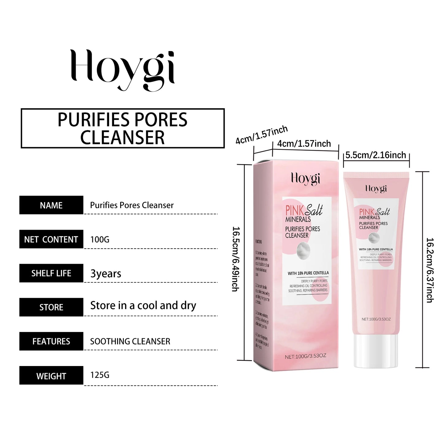Hoygi Clean Pores Facial Cleanser Hydrating Oil Control