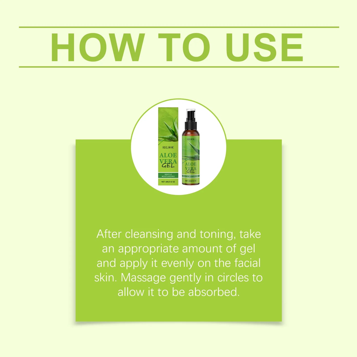 Eelhoe Aloe Vera Gel Moisturizing For Redness And Sunburn Relief