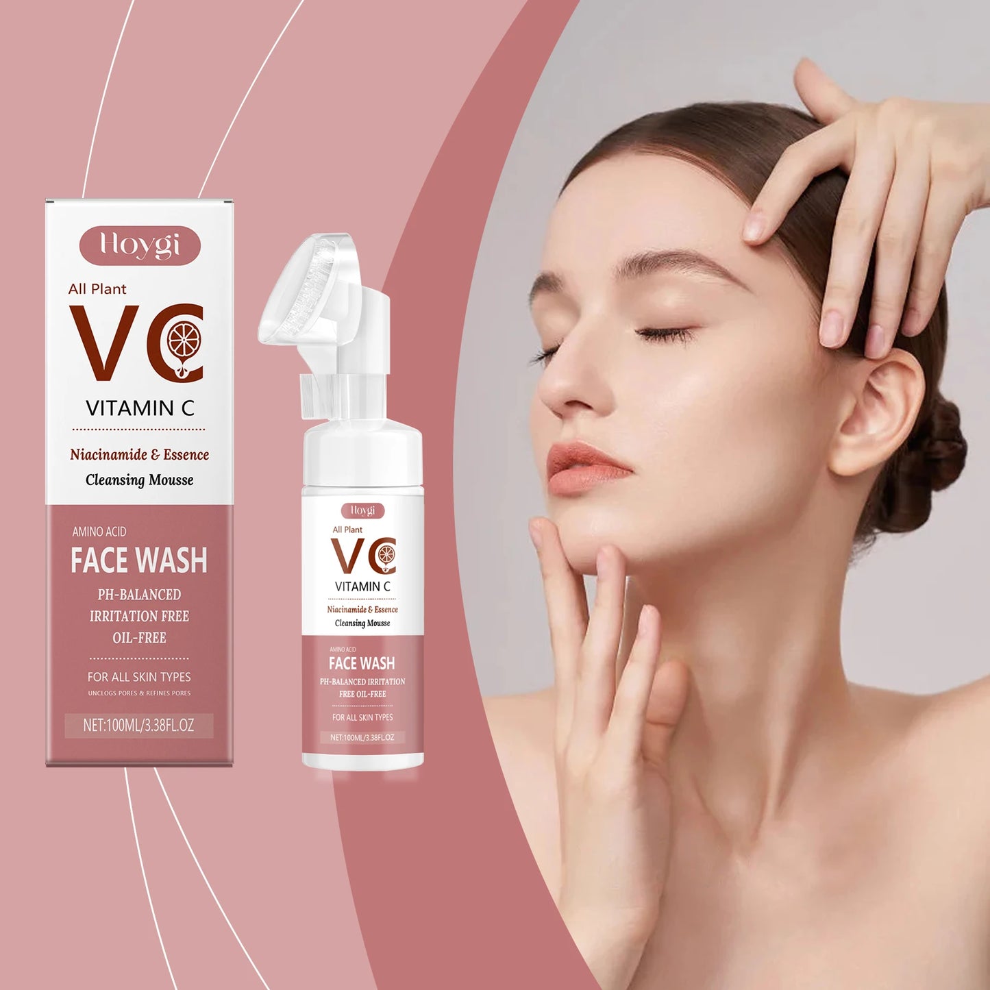Hoygi Vitamin C Foam Facial Cleanser For Brightening Skin