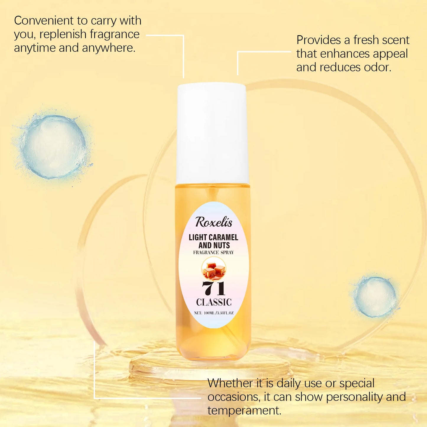 Roxelis Freshing Body Perfume Spray Pheromone Romance Mist