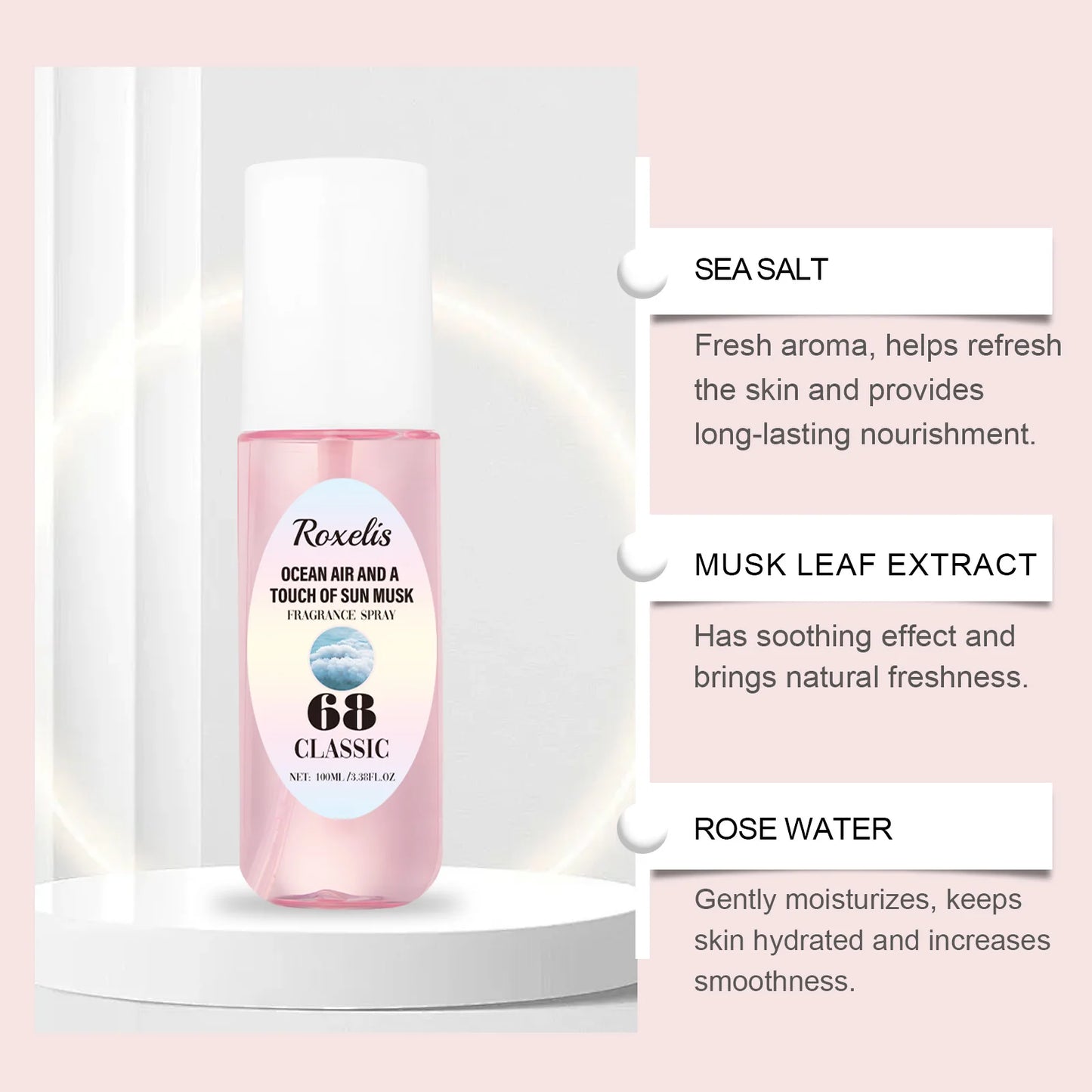 Roxelis Freshing Body Perfume Spray Pheromone Romance Mist