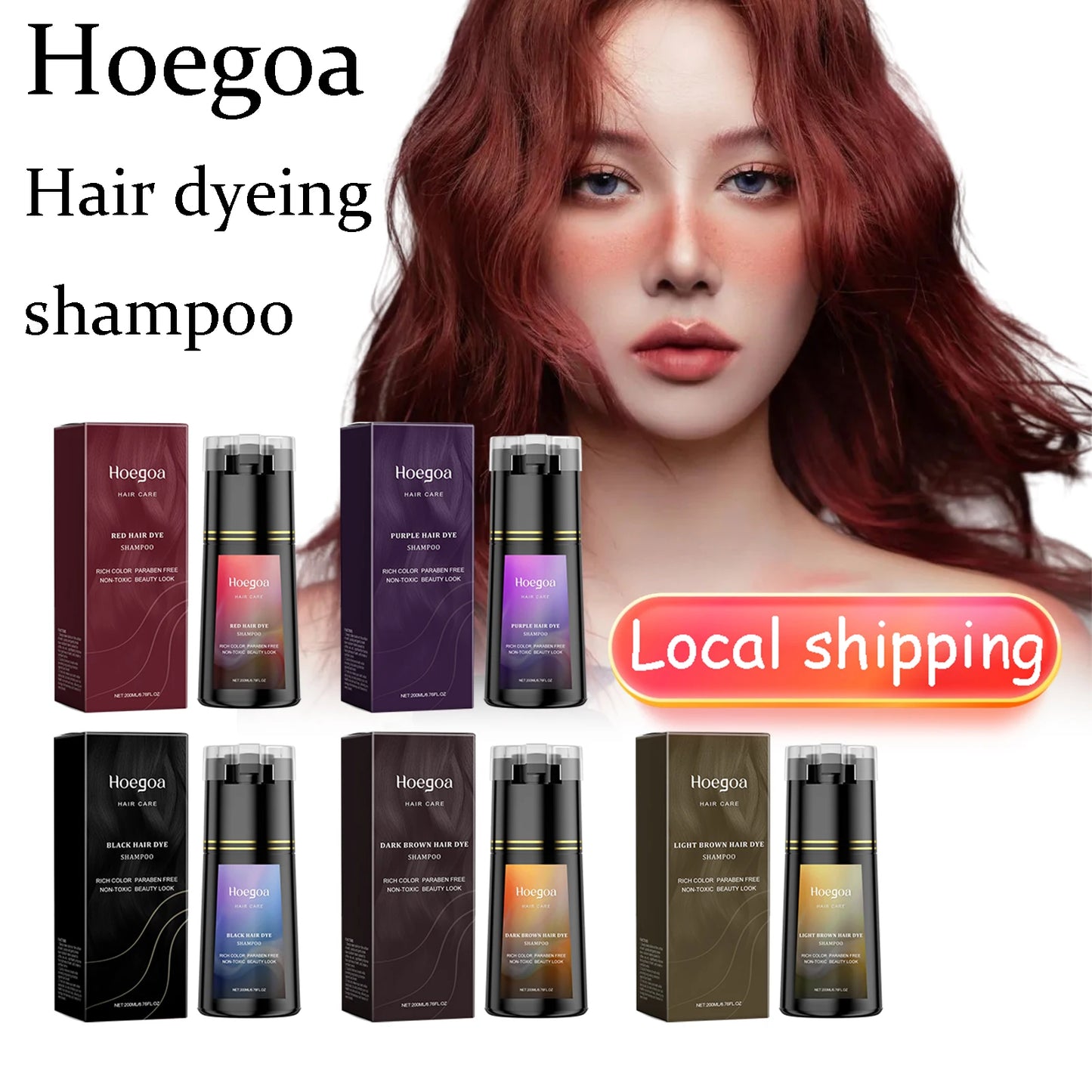 HOEGOA Multi Color Dyeing Hair Shampoo For Lasting Color
