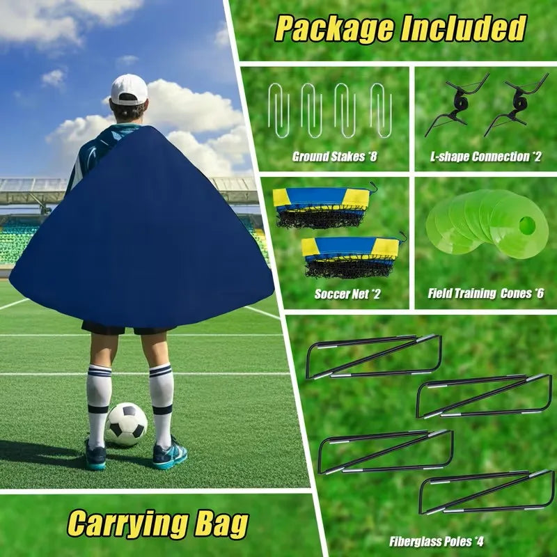 Portable Soccer Goal Set For Backyard Or Indoor Use