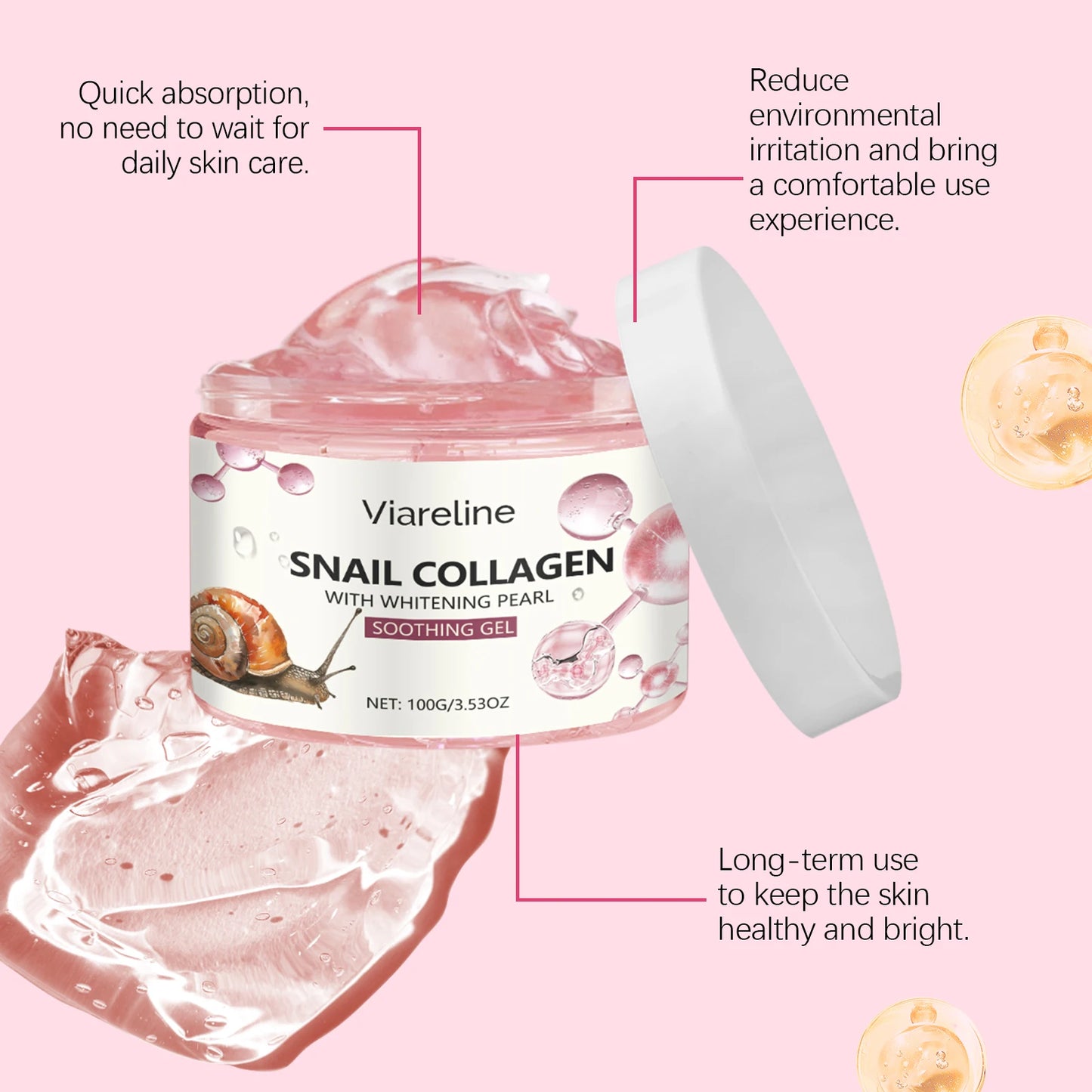 Viareline Moisturizing Face Gel For Hydration And Smoothing