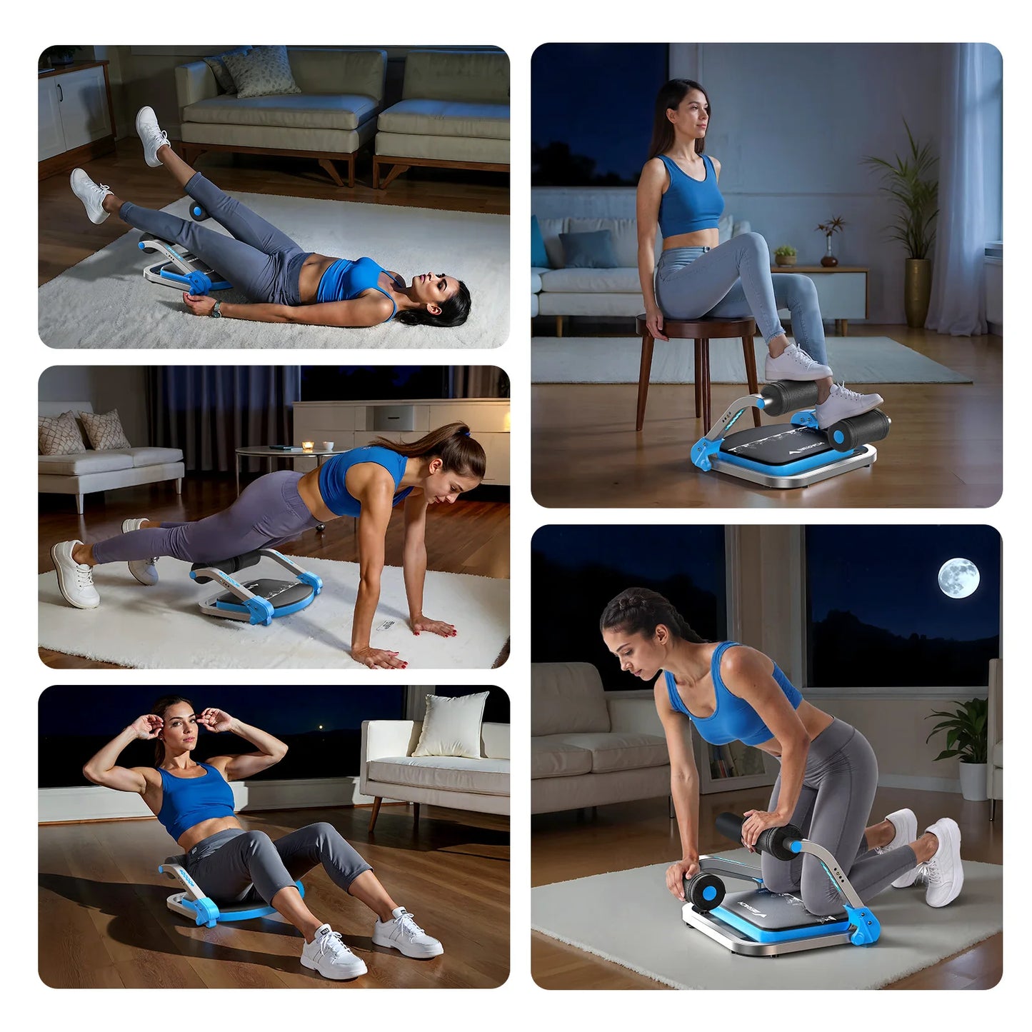 MERACH Ab Machine With Three Adjustable Resistance And Automatic Rebound
