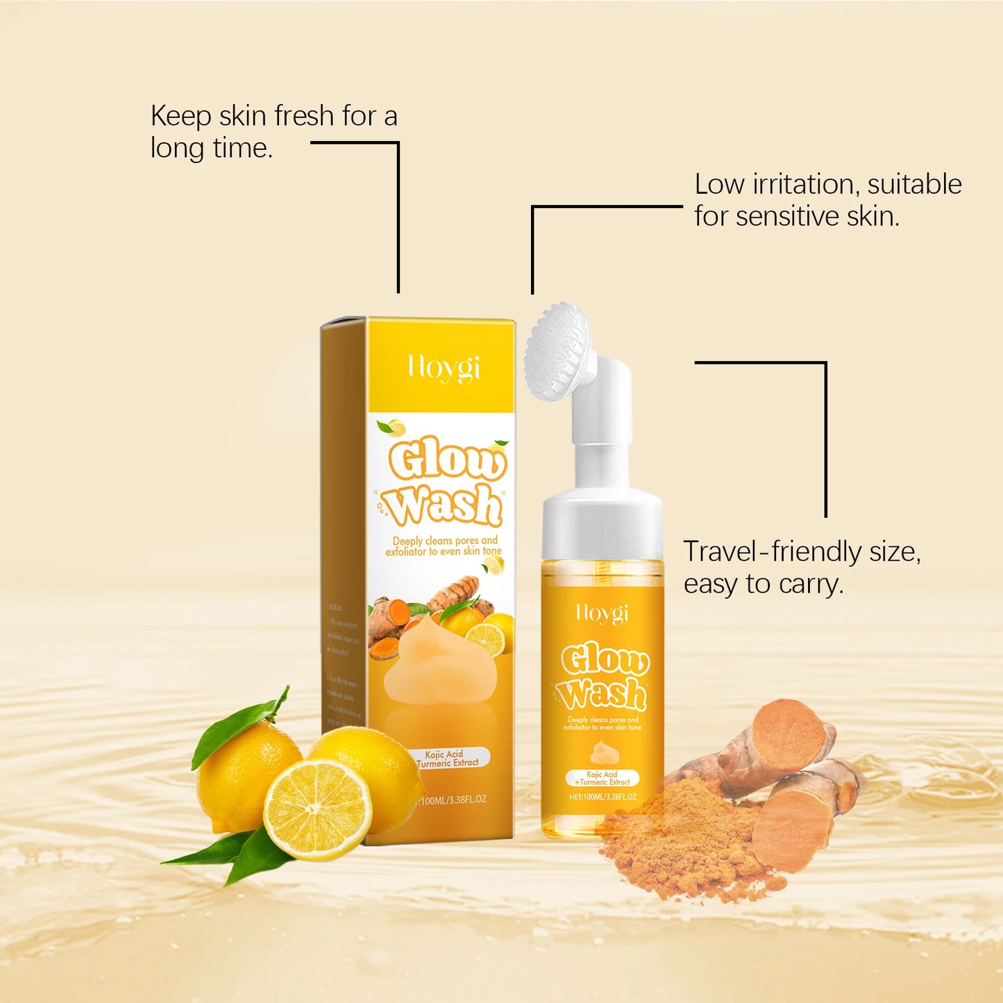 Hoygi Turmeric Face Wash Cleanser For Glow And Hydration
