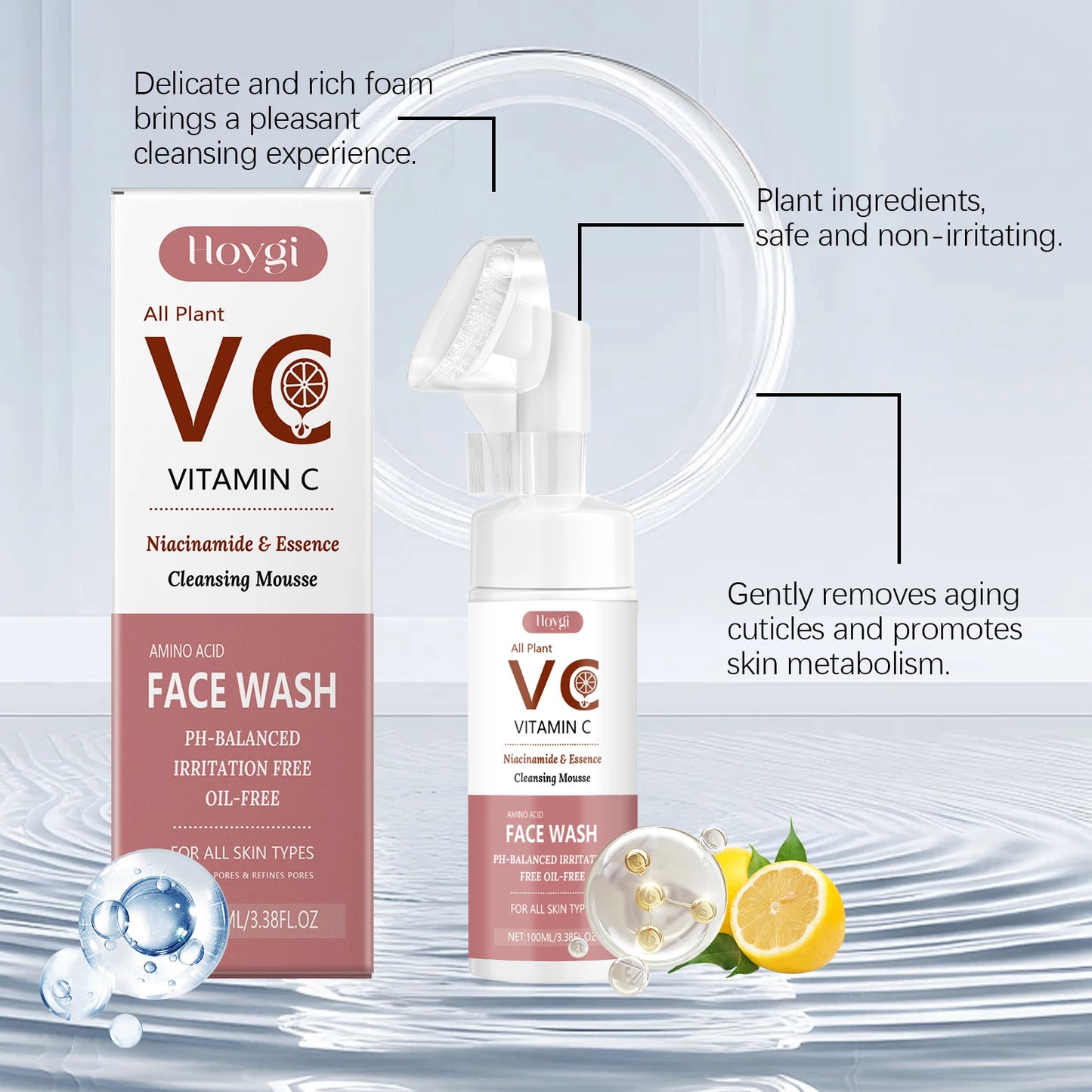 Hoygi Vitamin C Foam Facial Cleanser For Brightening Skin