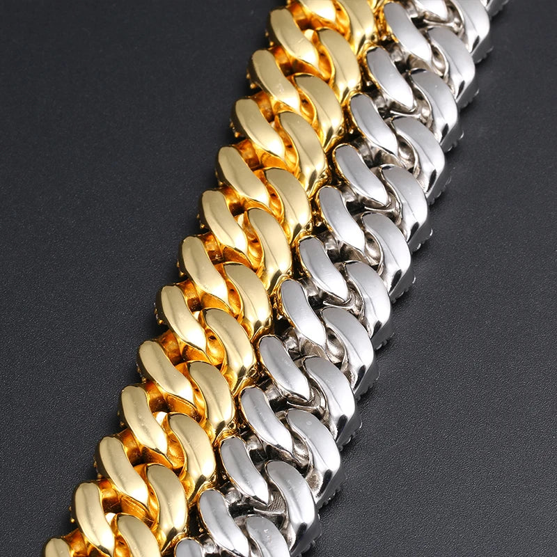 ICEOUTBOXCN Crystal Cuban Link Bracelet Iced Out Jewelry