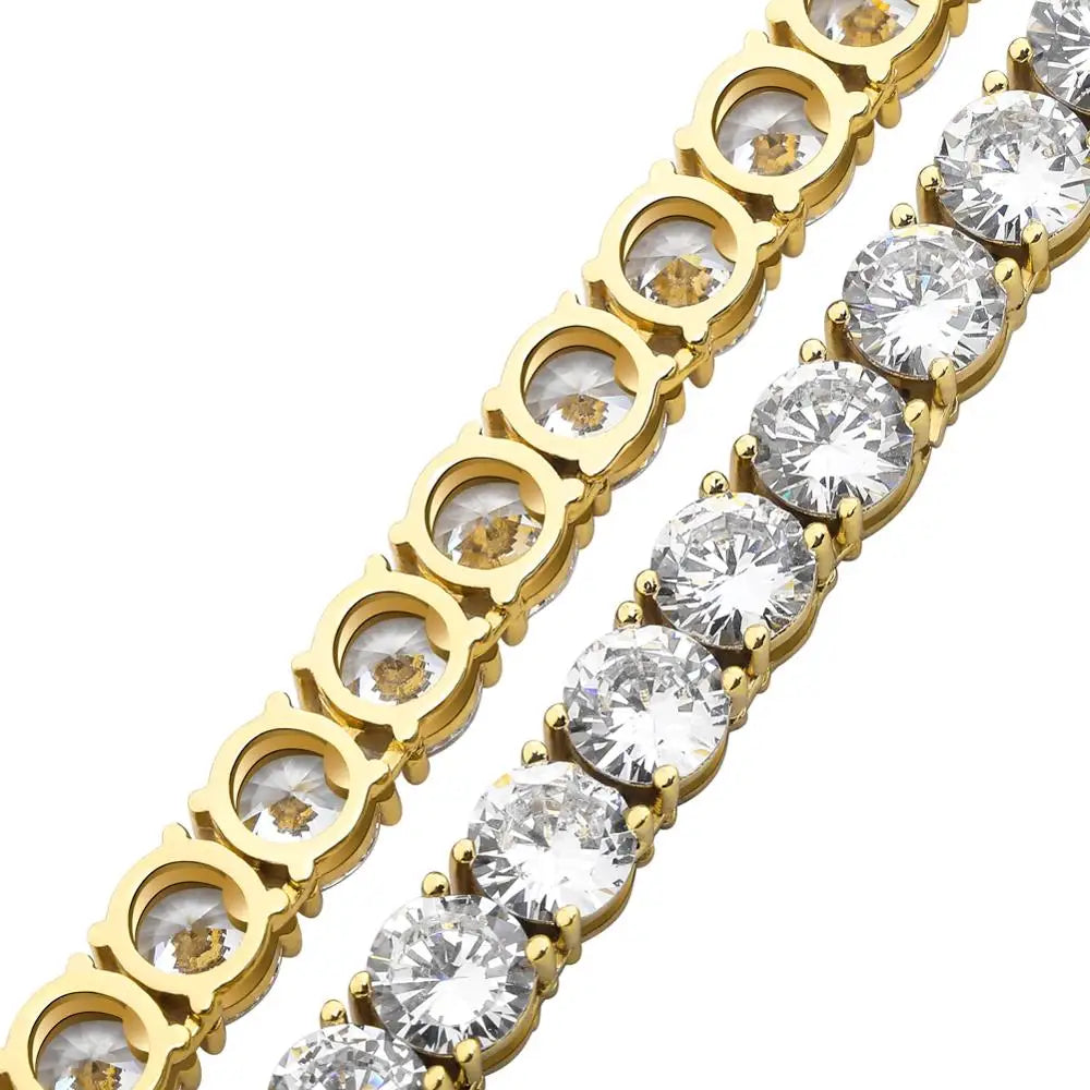 TOPGRILLZ Cubic Zirconia Tennis Chain Bracelet for Men