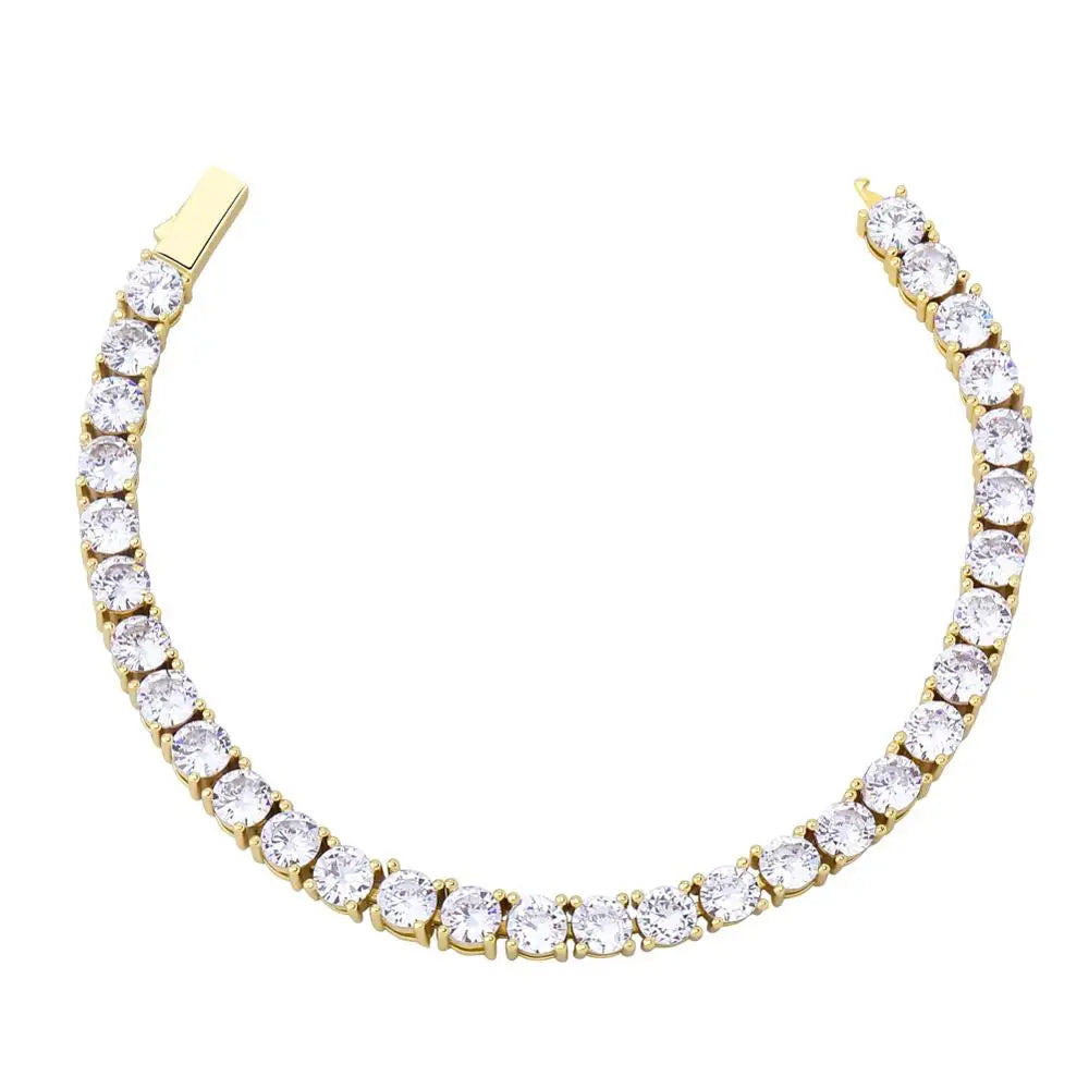 TOPGRILLZ Cubic Zirconia Tennis Chain Bracelet for Men