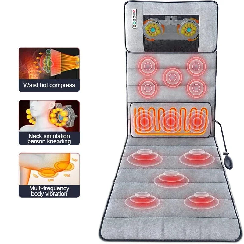 Electric Massage Mat Full Body Massager With Heating Neck Back