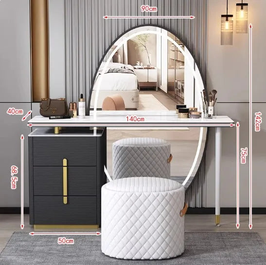 Room Vanity Dressing Table Queen Bedroom Drawers Mobile
