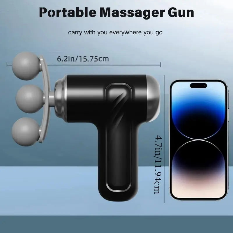 Triple Mini Fascia Gun With Six Modes For Body Relief