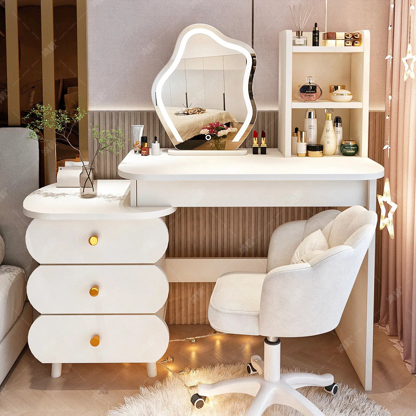 DUTRIEUX European Vanity Table With Mirror And Storage