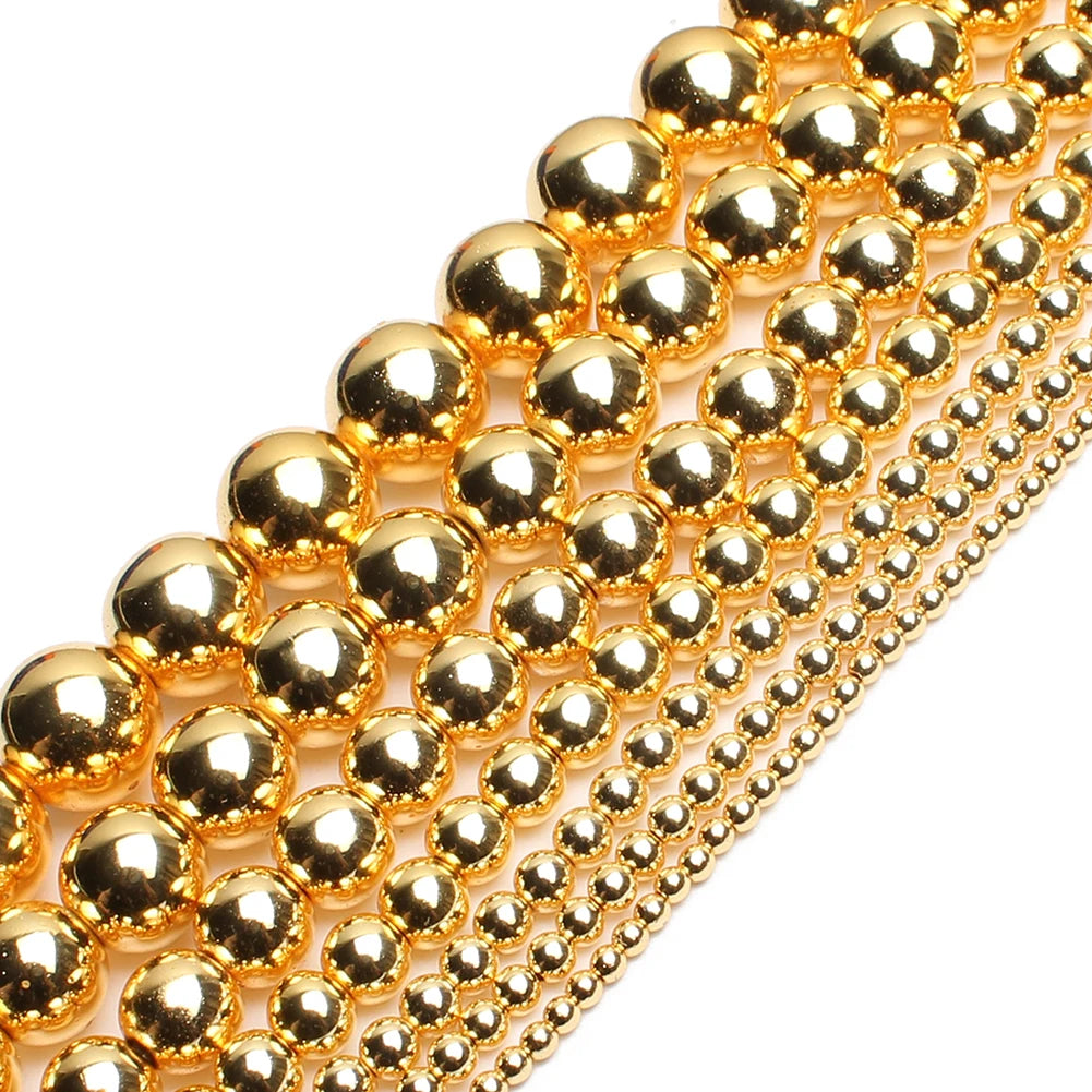 Natural Black Hematite Beads Round Loose Beads For Jewelry Making