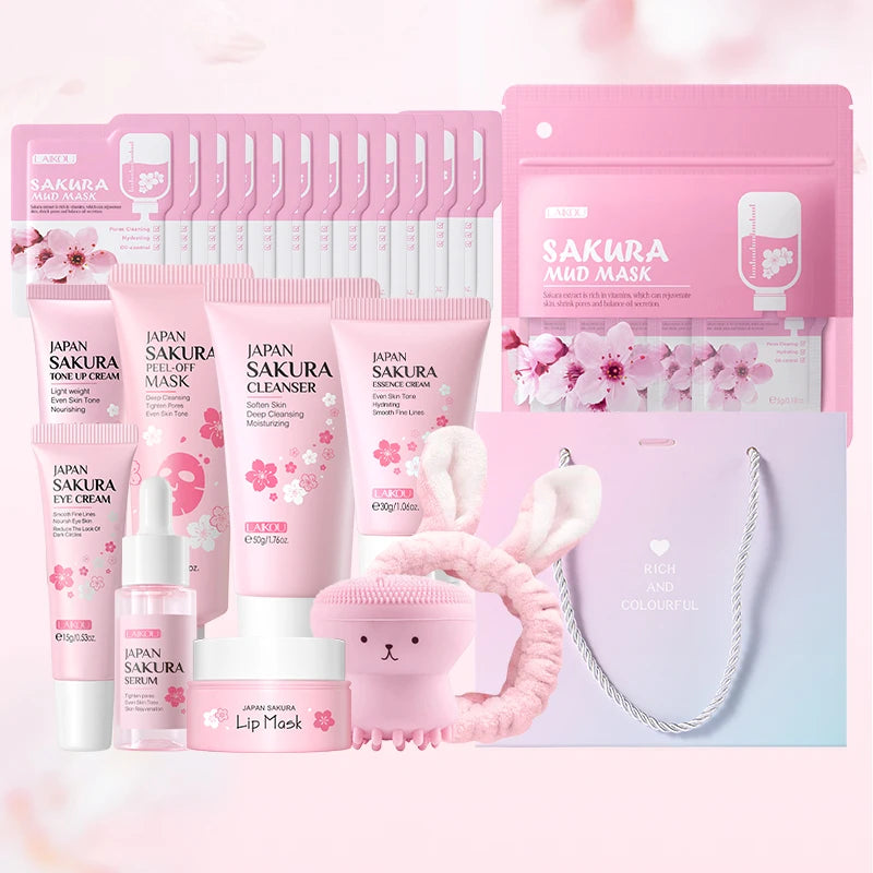 LAIKOU Japan Sakura Skincare Moisturizing Anti Aging Kit