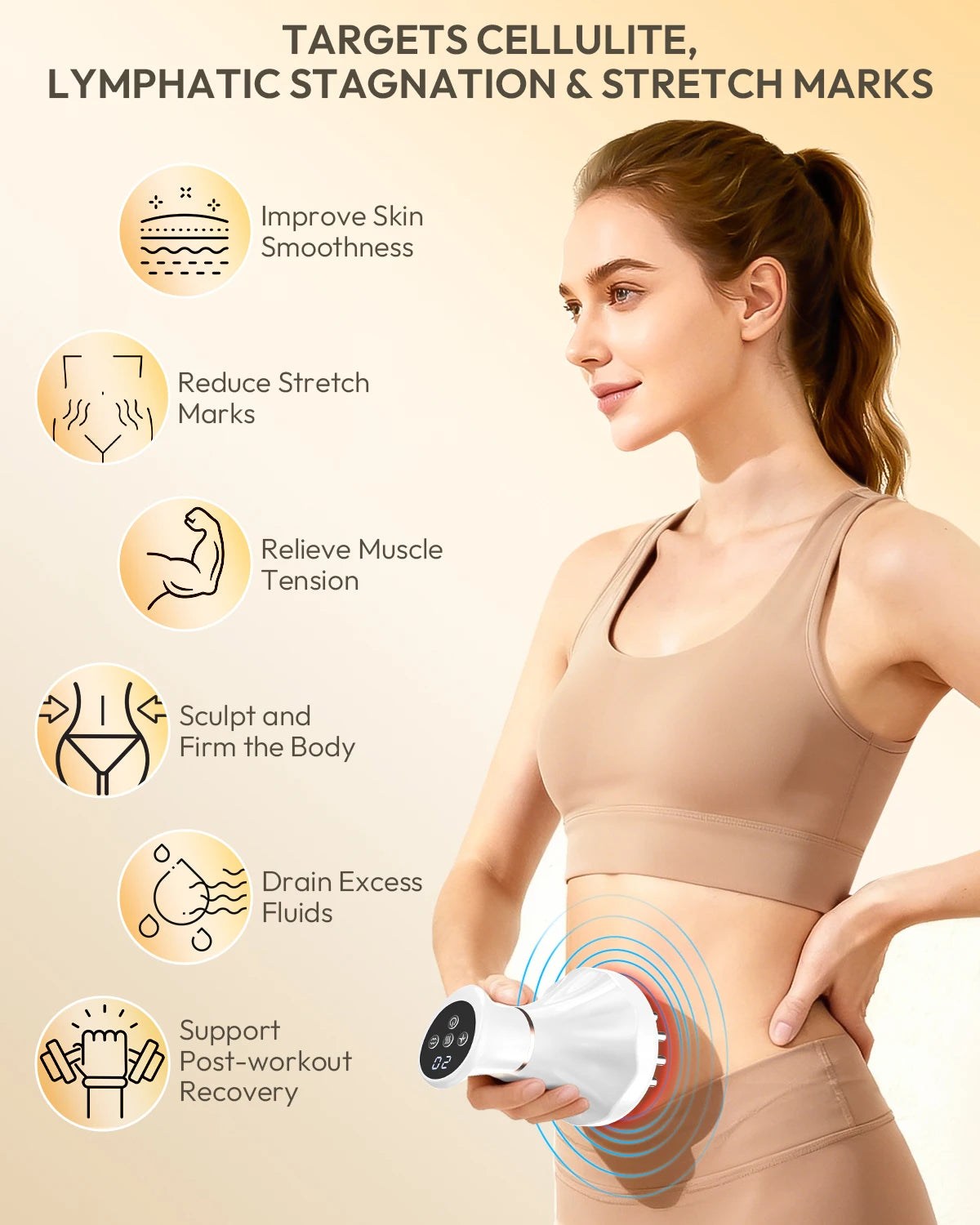 Lymphatic Drainage Massager and Anti Cellulite Sculpting Tool
