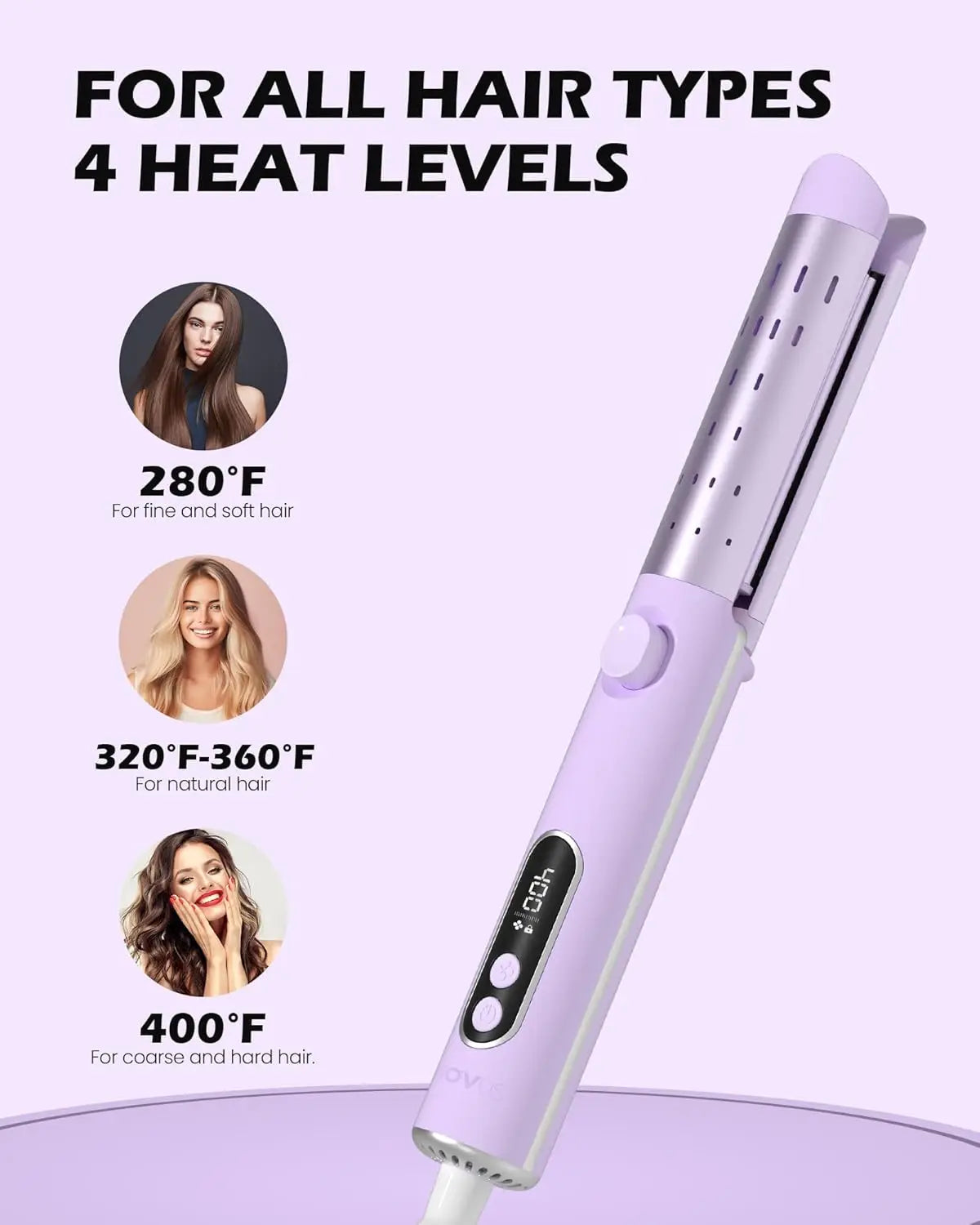 NOVUS Airflow Curling Iron 2 In 1 Ceramic Hair Curler