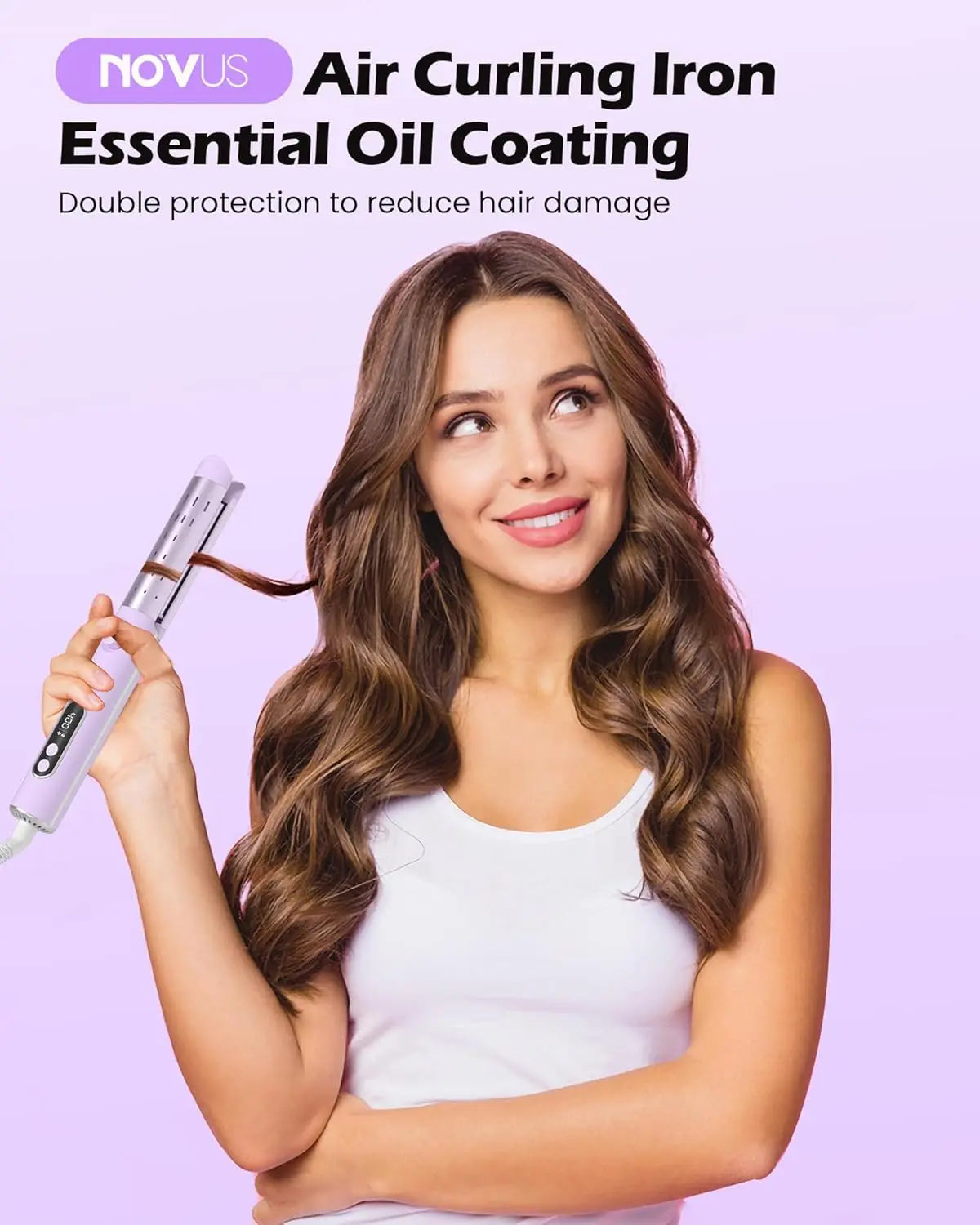 NOVUS Airflow Curling Iron 2 In 1 Ceramic Hair Curler