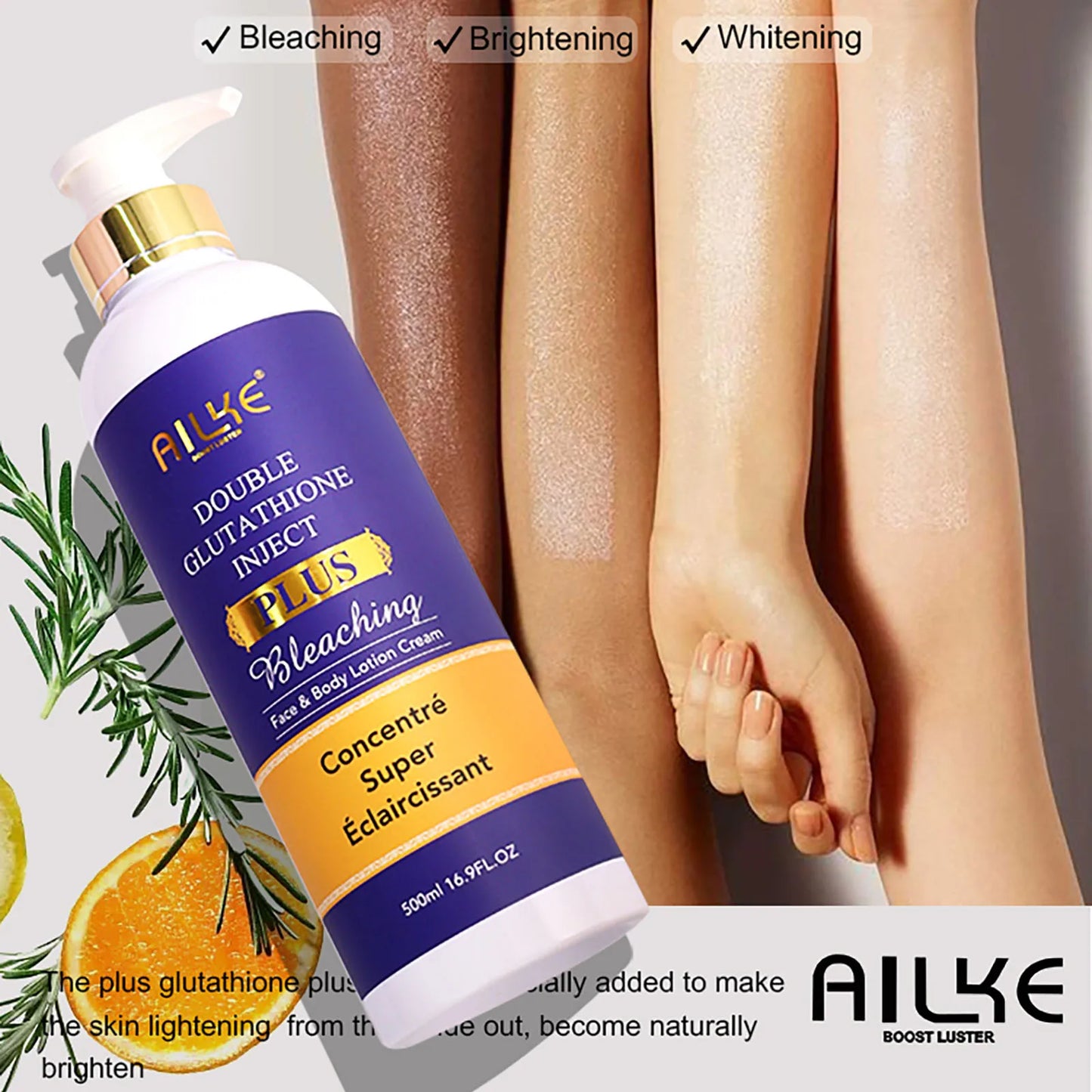 AILKE Double Glutathione Plus Moisturizing Whitening Lotion