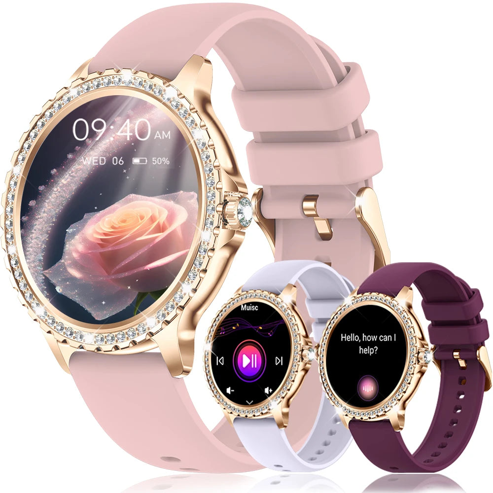 INNOFOVO Smartwatch For Women Touchscreen Fitness Tracker Wireless Calls Music