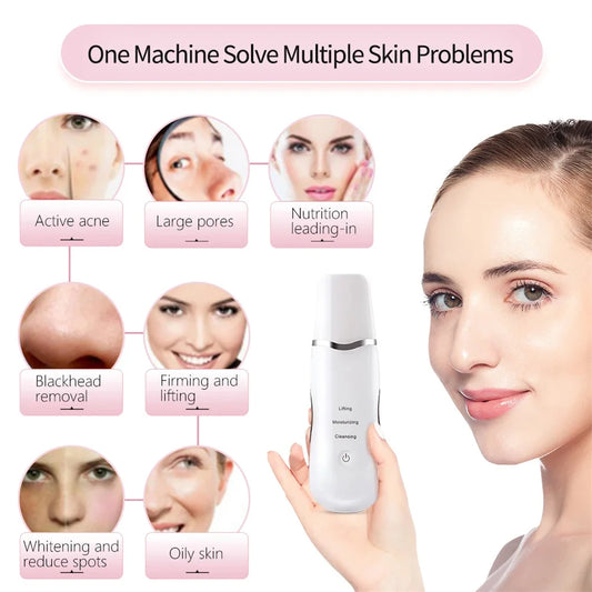 Ultrasonic Facial Spatula Deep Cleansing Electric Scrubber