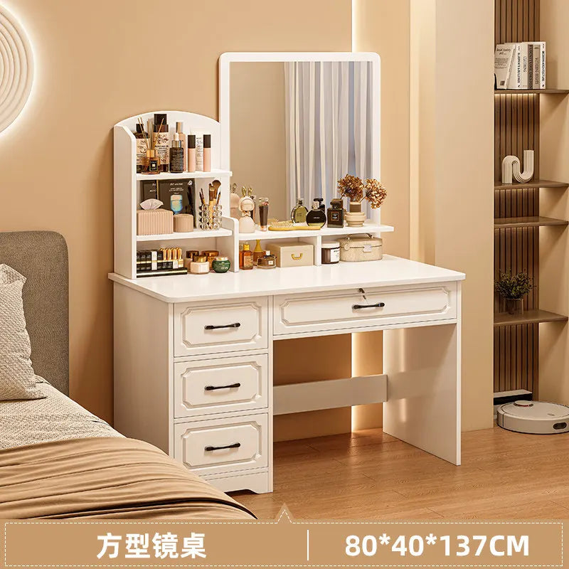 Cosmetics Bedroom Vanity Table  European Chair Storage