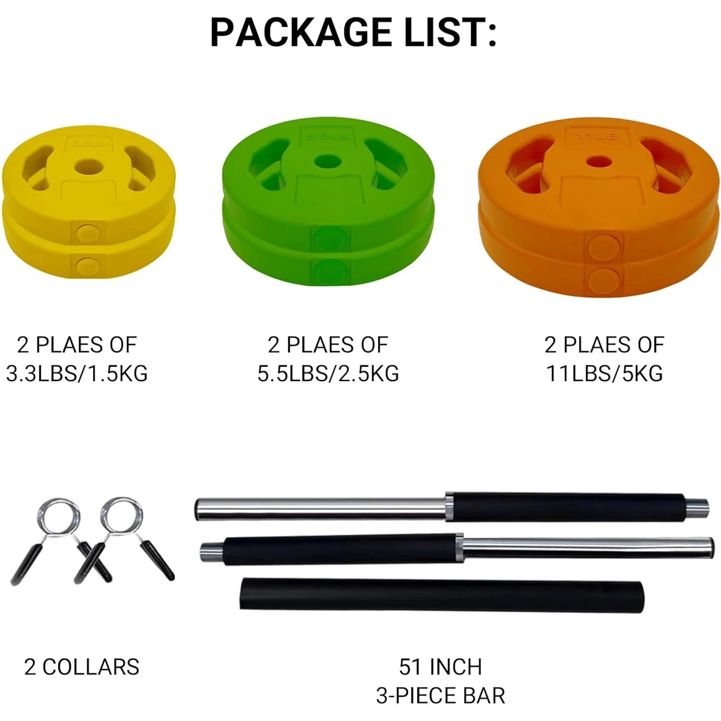 HiMISS Adjustable Barbell Weight Set For Strength Training