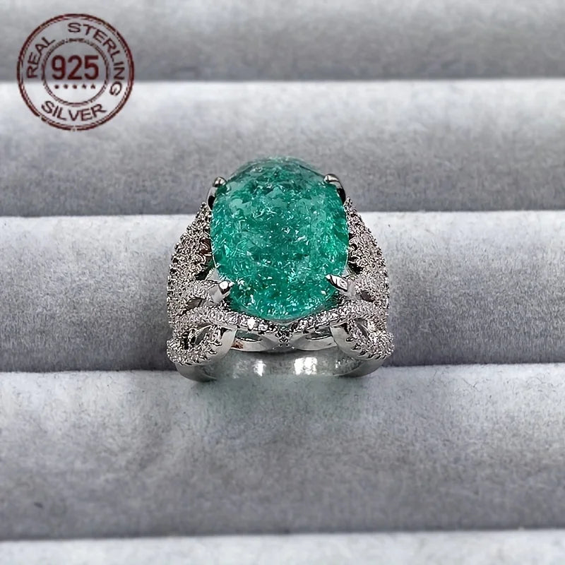 WPOOCC Zircon Prong Set Ring For Women Fine Jewelry