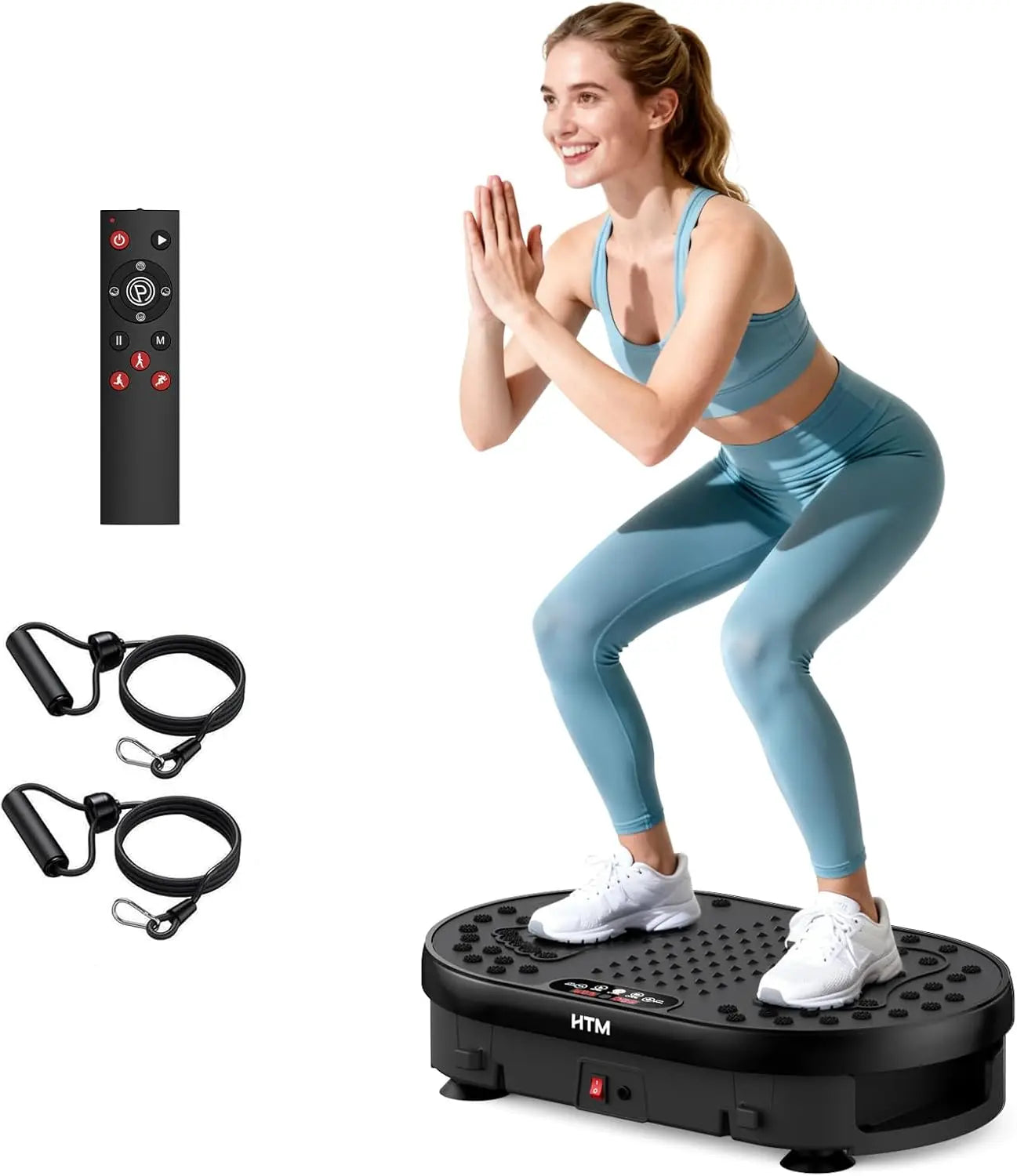 HTMM 120 Levels Vibration Plate 9 Modes Portable Exercise Machine