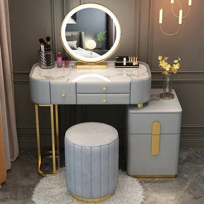 XMSJ Trendy Aesthetic Vanity With Drawer Storage Luxury
