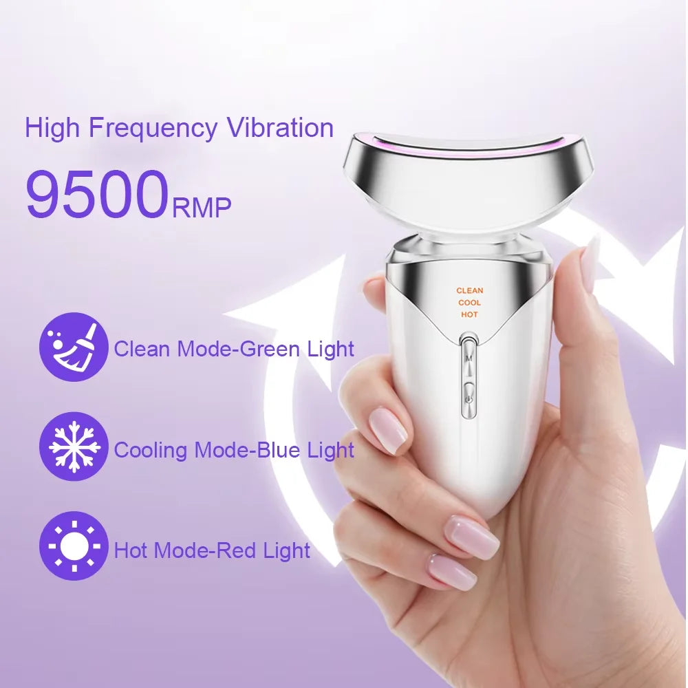 Yongrow 3in1 LED Hot Cold Face Neck Lifting Tightening Device