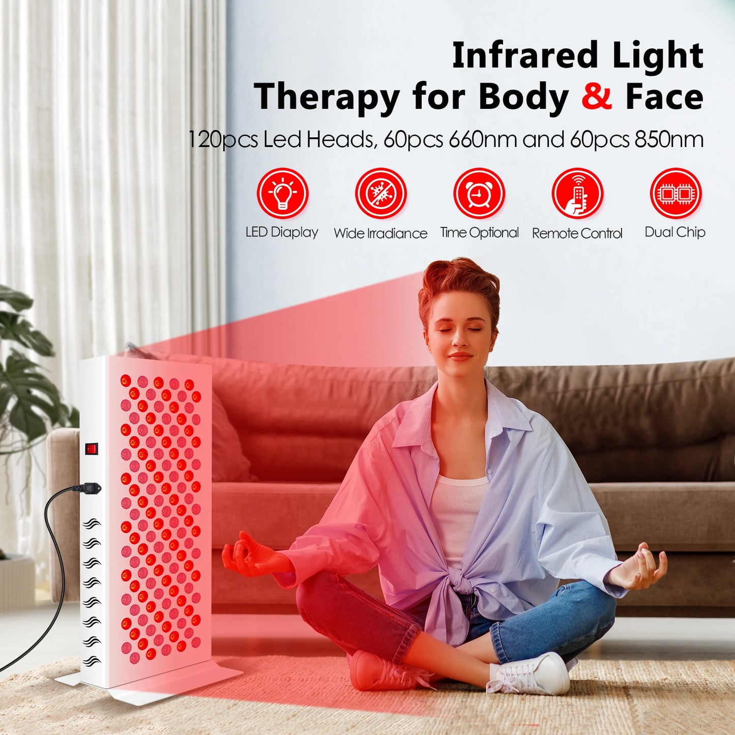 Astarexin Red Light Therapy LED Device for Face and Body