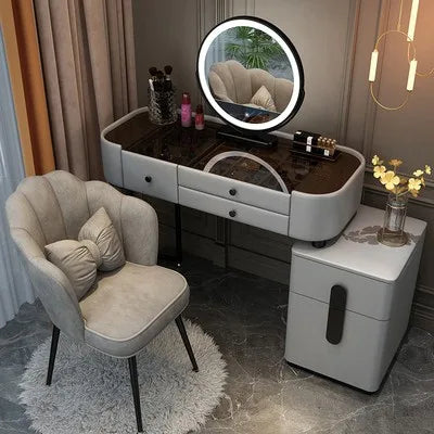 XMSJ Trendy Aesthetic Vanity With Drawer Storage Luxury