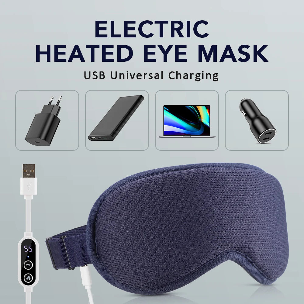 Moajaza 3D Steam Eye Mask With 6 Level Vibration Massage