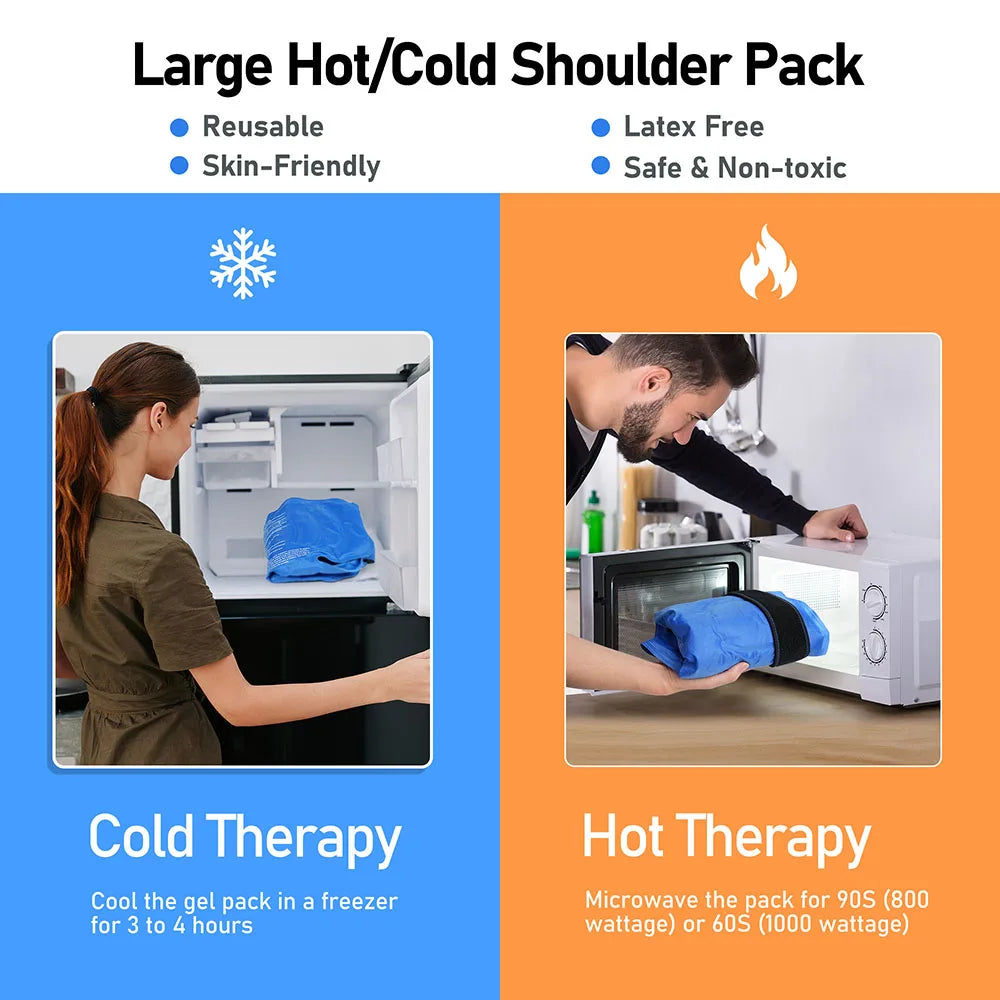 Shoulder Ice Pack Wrap With Hot Cold Therapy Brace