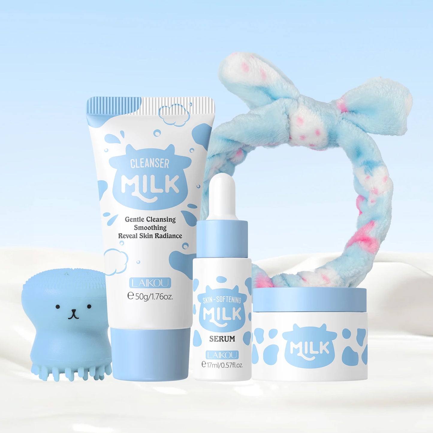 LAIKOU Milk Skincare Softening Serum Travel Kit Set
