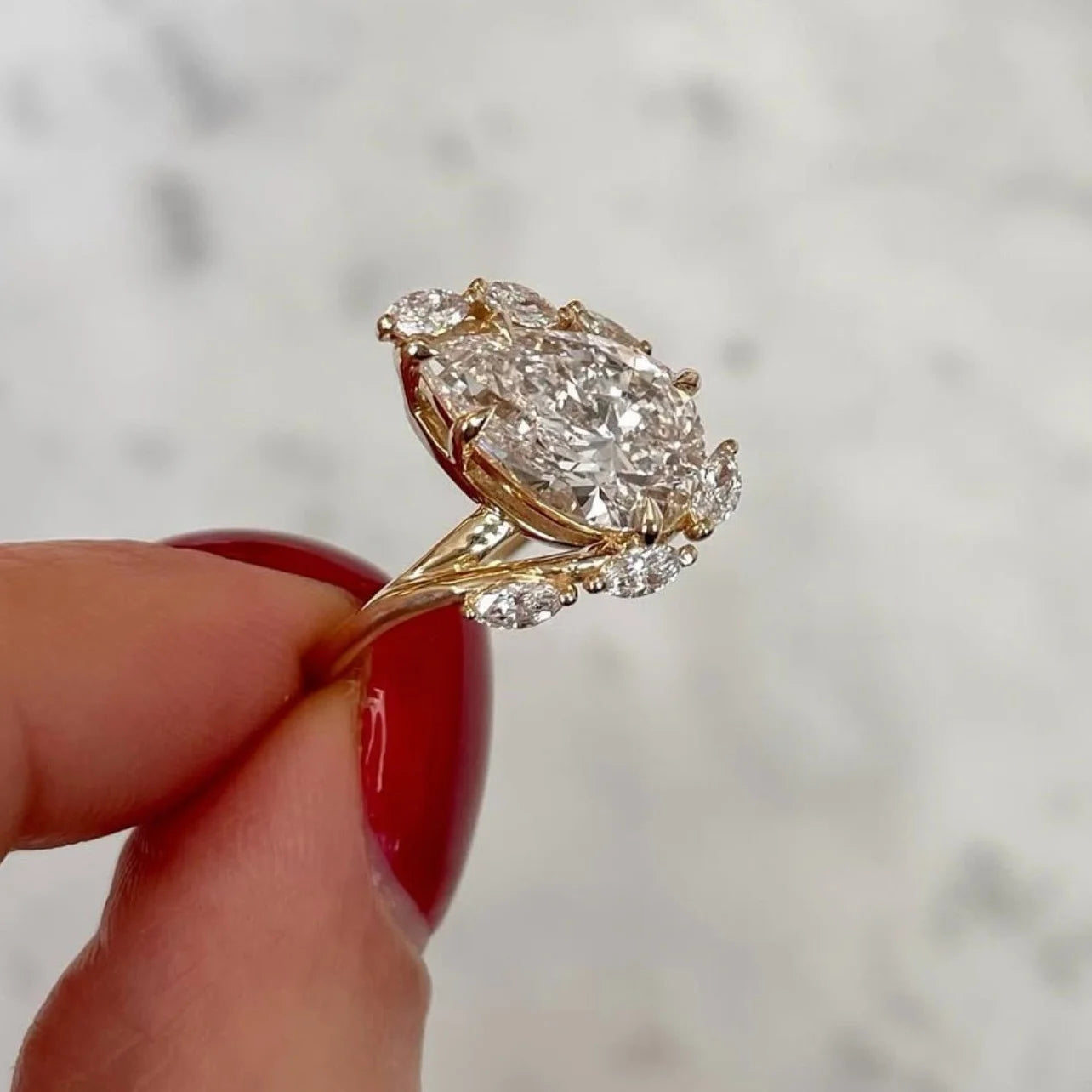4Ct Pear Moissanite Ring Fine Jewelry For Everyday Elegance
