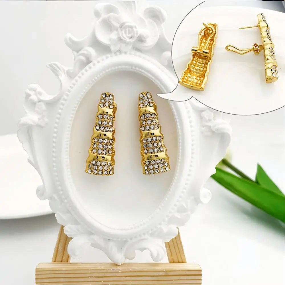 GZJPEI 4-Piece Fashion Jewelry Set 18K Gold Plated