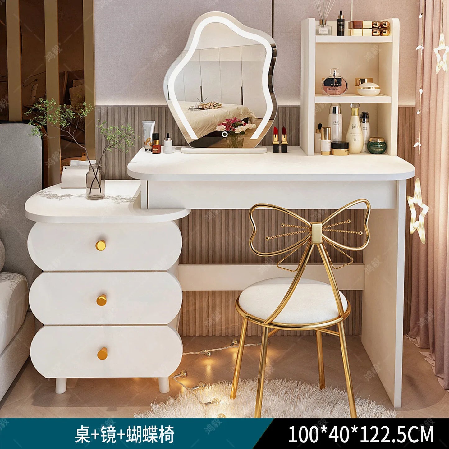 DUTRIEUX European Vanity Table With Mirror And Storage