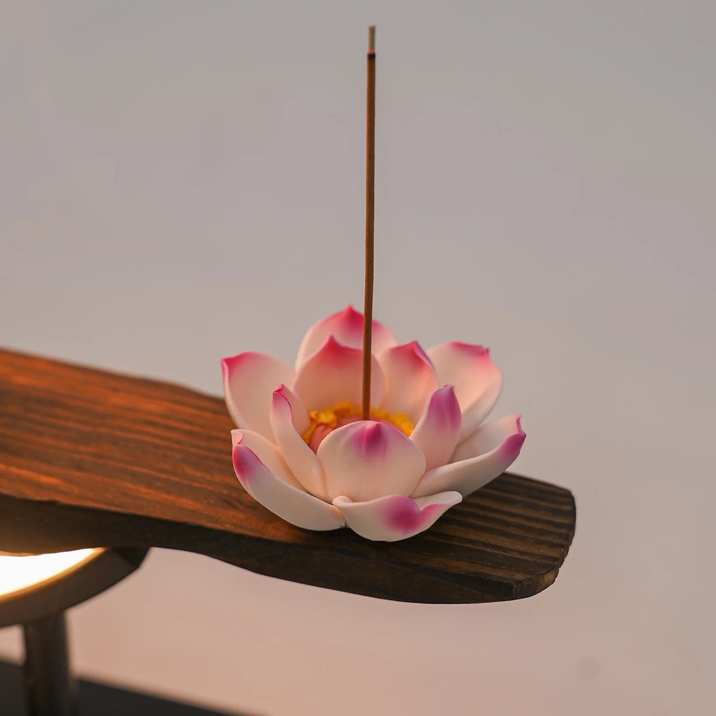 Backflow Waterfall Incense Burner Resin Holder With Light