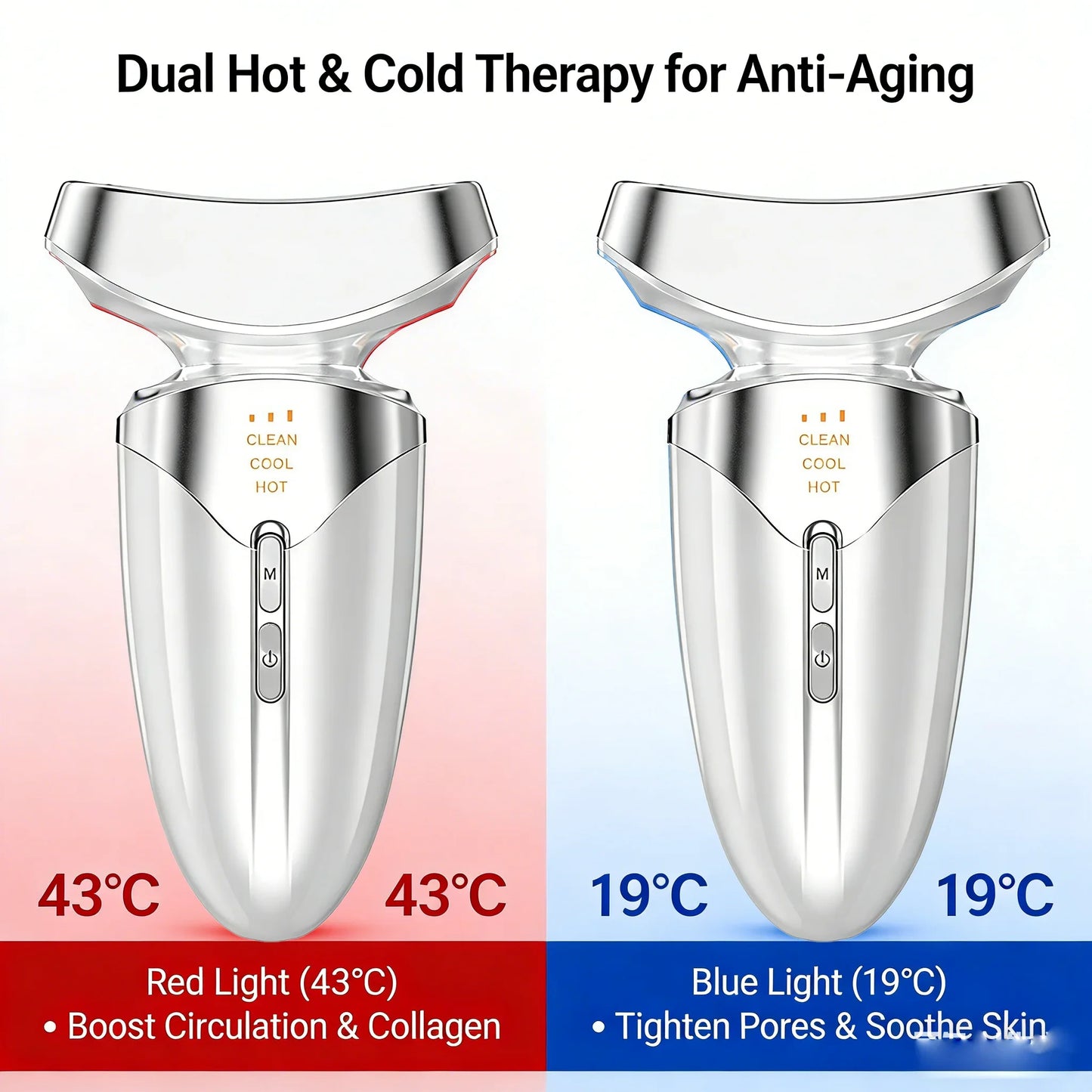 Yongrow 3in1 LED Hot Cold Face Neck Lifting Tightening Device