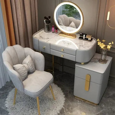 XMSJ Trendy Aesthetic Vanity With Drawer Storage Luxury