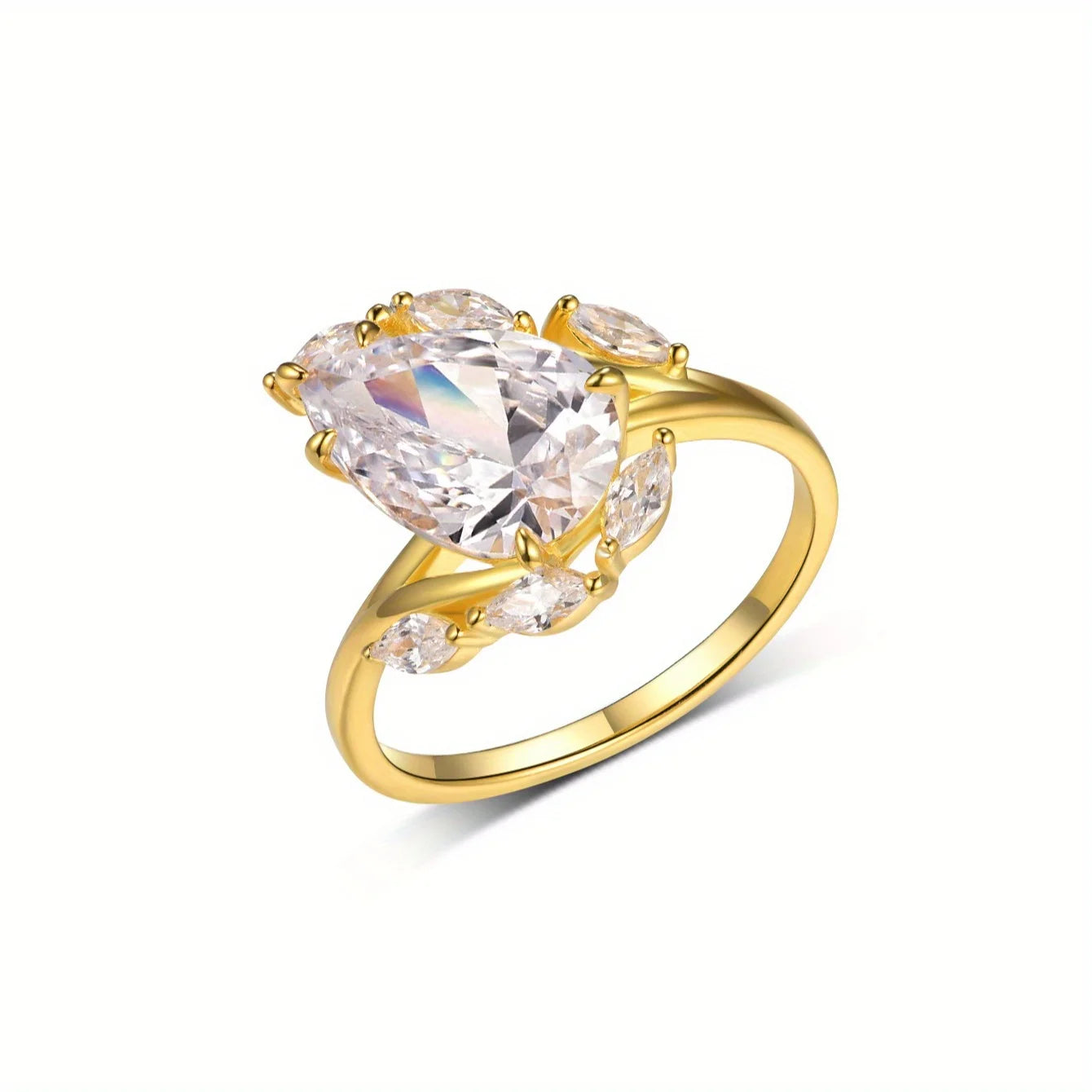 4Ct Pear Moissanite Ring Fine Jewelry For Everyday Elegance