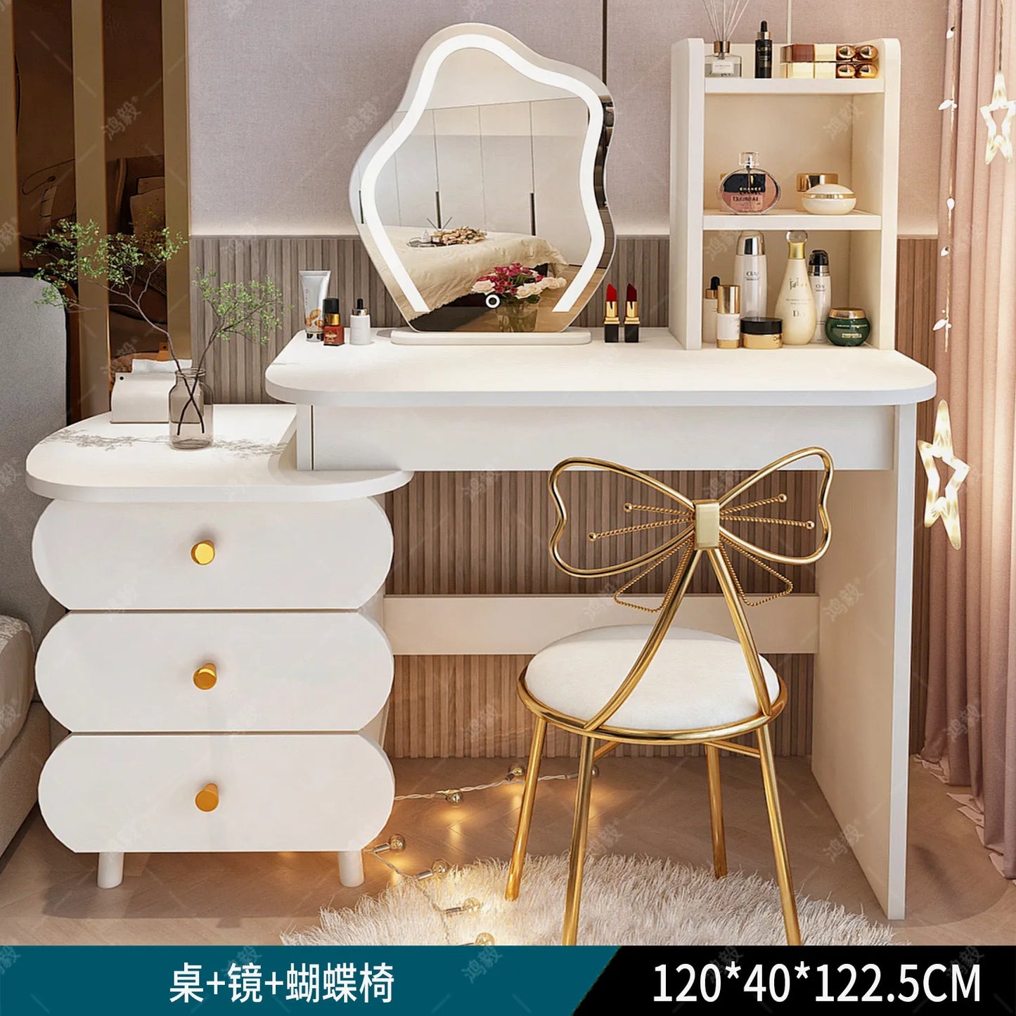 DUTRIEUX European Vanity Table With Mirror And Storage