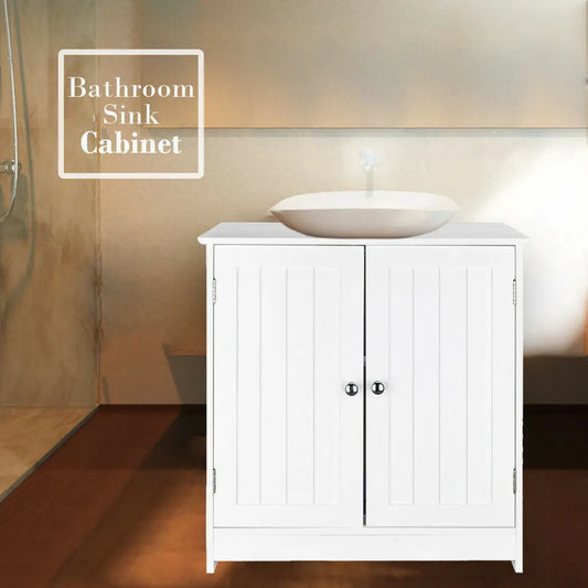 Solid Wood Bathroom Vanity Sink Cabinet Under Sink Storage