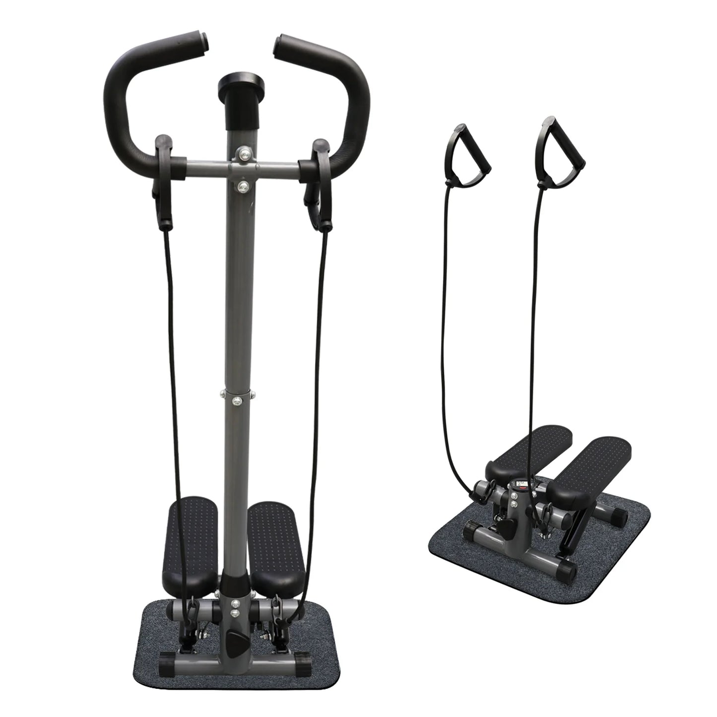 Vibrating Exercise Stepper Machine With LCD Monitor For Home Gym