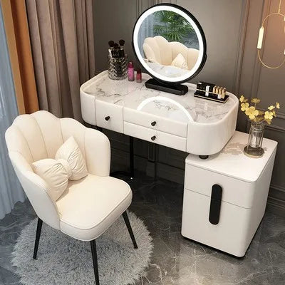XMSJ Trendy Aesthetic Vanity With Drawer Storage Luxury