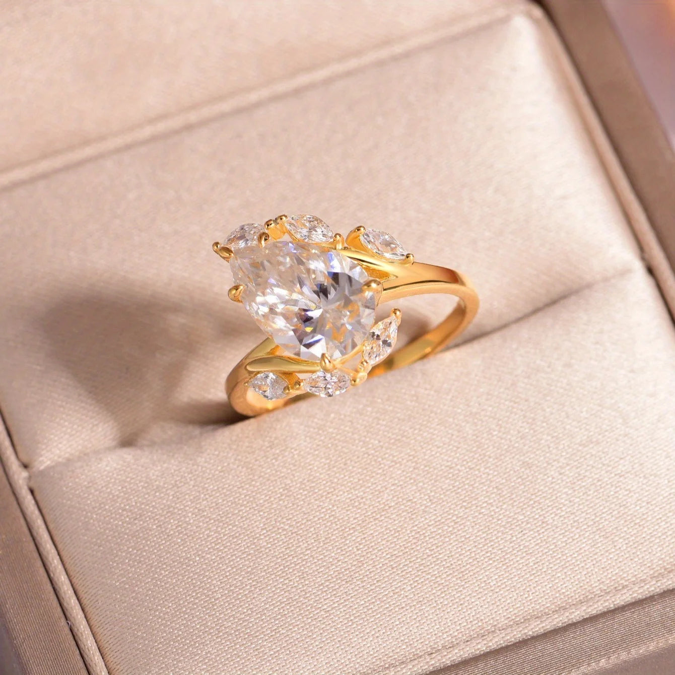 4Ct Pear Moissanite Ring Fine Jewelry For Everyday Elegance